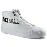 Półbuty męskie - Białe Sneakersy Big Star Męskie Wygodne Obuwie - miniaturka - grafika 1