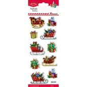 Zabawki kreatywne - Hasta Naklejki wypukłe miękkie sanie i prezenty 10 szt. - miniaturka - grafika 1