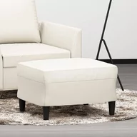 Pufy i podnóżki - Lumarko Podnóżek, kremowy, 60x50x41 cm, sztuczna skóra - miniaturka - grafika 1