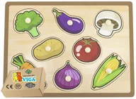 Zabawki sensoryczne - Drewniane Puzzle Viga zabawki MONTESSORI 1 2 3 latka - miniaturka - grafika 1