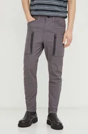 Spodnie męskie - G-Star Raw spodnie męskie kolor szary proste - miniaturka - grafika 1