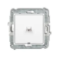 Wyłączniki światła i elektryczne - Wyłącznik pojedynczy dźwigniowy Karlik MINI - biały mat - miniaturka - grafika 1