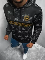 Bluzy męskie - BLUZA Z KAPTUREM MĘSKA CZARNA OZONEE O/HM352 - Ozonee - miniaturka - grafika 1