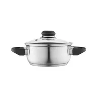 Garnki - Garnek nierdzewny 1,2 l 16 cm z pokrywą szklaną Emilio - miniaturka - grafika 1