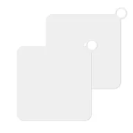 Korki do umywalek - Korek spustowy silikonowy - 14,7 x 14,7 cm - Pokrywa do zlewu kuchennego - Biały - 2 szt. - miniaturka - grafika 1