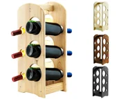 Pozostałe akcesoria barmańskie - MODO24 Regał drewniany na 6 butelek RW-9-6 - miniaturka - grafika 1