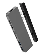 Stacje dokujące i replikatory portów - HYPER HD28C USB 3.2 Gen 1 (3.1 Gen 1) Type-C Szary - miniaturka - grafika 1