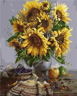 Malowanie po numerach - Artnapi 40x50cm Obraz Do Malowania Po Numerach Na Drewnianej Ramie - Słoneczniki i ręcznik - miniaturka - grafika 1
