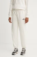 Spodnie damskie - The North Face spodnie dresowe bawełniane Essential Jogger kolor beżowy gładkie NF0A8A6KQLI1 - miniaturka - grafika 1