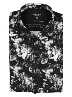 OLYMP Koszula "24/7 No 6 six" - Super Slim fit - w kolorze czarno-białym - Koszule męskie - miniaturka - grafika 1