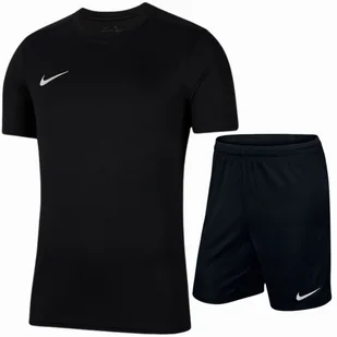 Zestaw Nike Czarna Koszulka T-shirt + Spodenki Czarne Dri-fit R.l - Koszulki męskie - miniaturka - grafika 1