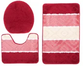 Dywaniki łazienkowe - Elegancki komplet dywaników łazienkowych w geometryczny wzór P0-L14 - miniaturka - grafika 1