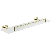 Półki łazienkowe - Mexen Arno wisząca półka szklana, złota - 7020737-50 - miniaturka - grafika 1