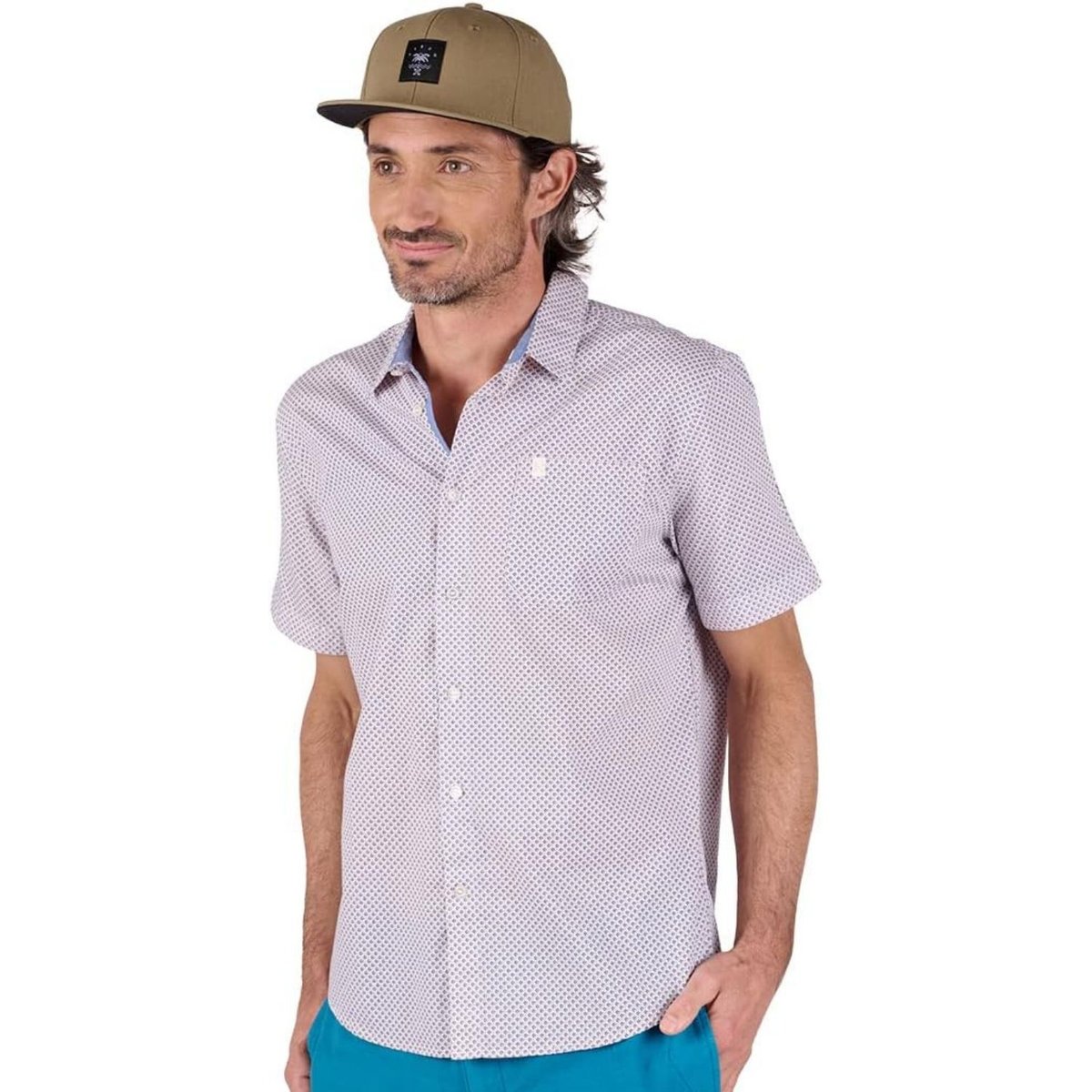 Koszula męska Oxbow Chisto z krótkim rękawem bawełniana-M