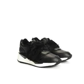 Sneakersy damskie - Guess Skórzane Sneakersy Ze Wstawką Ze Sztucznego Futra Model Tinsel - miniaturka - grafika 1