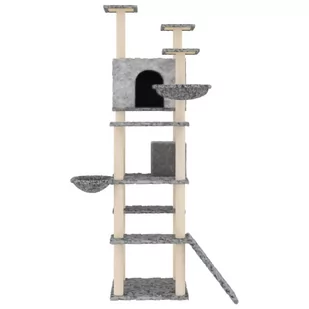 Lumarko Drapak dla kota z sizalowymi słupkami, jasnoszary, 191 cm! - Drapaki dla kotów - miniaturka - grafika 4