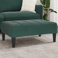 Fotele - vidaXL VidaXL Footstool Dark Green 30.3"x21.7"x12.2" Velvet - miniaturka - grafika 1