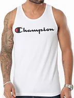 Koszulki męskie - KOSZULKA męska CHAMPION bez rękawów 219833-WW001 biała tank top M - miniaturka - grafika 1