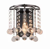 Lampy ścienne - London crystal - kinkiet 1 płomienny czarny 227701-29 - miniaturka - grafika 1