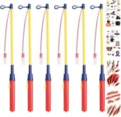 Lampy ogrodowe - Różdżki Świecące LED Dla Dzieci DIY z Naklejkami Halloween Zestaw 6szt - miniaturka - grafika 1