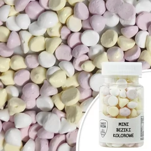 Dekoracje cukrowe BEZIKI MINI KOLOROWE Sweet Decor, 15 g - Dodatki do ciast w proszku - miniaturka - grafika 1