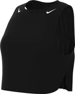 Koszulki i topy damskie - Nike Top damski Arswft Dri-Fit ADV Crop Tank, czarny/biały, FN2713-010, M - miniaturka - grafika 1