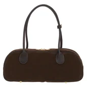 Torebki damskie - Torebka Damska Zamszowa Vera Pelle Fonda Choco - miniaturka - grafika 1