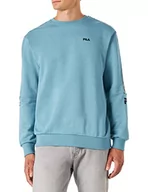 Koszulki męskie - FILA Męska bluza BELP Crew Sweat T-Shirt, niebieska (Adriatic Blue), L - miniaturka - grafika 1