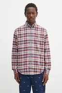 Koszule męskie - Napapijri koszula bawełniana G-Trekking 3 męska kolor czerwony regular z kołnierzykiem włoskim NP0A88TLCBU1 - miniaturka - grafika 1