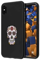 Etui i futerały do telefonów - mumbi Etui kompatybilne z iPhone X/XS etui na telefon komórkowy double GRIP z motywem Calavera białe, kolorowe, czarne - miniaturka - grafika 1