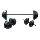 Sztangi - HMS SGSP60 SET SZTANGA I SZTANGIELKI KOMPOZYT 62 KG HMS - miniaturka - grafika 1