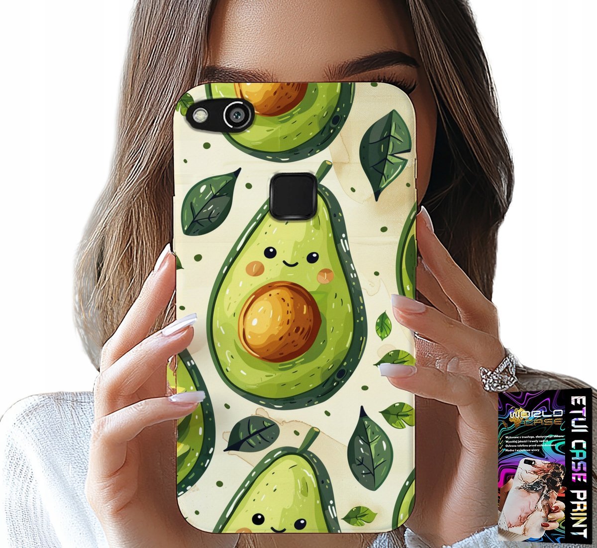 ETUI DO HUAWEI P10 LITE - SŁODKIE UŚMIECHNIĘTE AWOKADO OBUDOWA