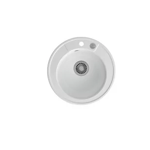 QUADRON DANNY 210 biały metalik + odpływ stalowy (HB8301U1-BS) HB8301U1-BS - Zlewozmywaki - miniaturka - grafika 1