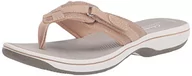 Kapcie damskie - Clarks Breeze Zee Kapcie damskie, Taupe Syntetyk, 37 EU, Taupe Syntetyczny, 37 EU - miniaturka - grafika 1