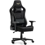 Fotele gamingowe - Fotel GAMVIS Elite 2.0 XL Basic Czarny (złote elementy) - miniaturka - grafika 1