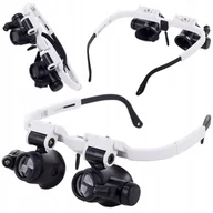 Mikroskopy i lupy - Lupa nagłowna, okulary powiększające X23, X8 Led - miniaturka - grafika 1
