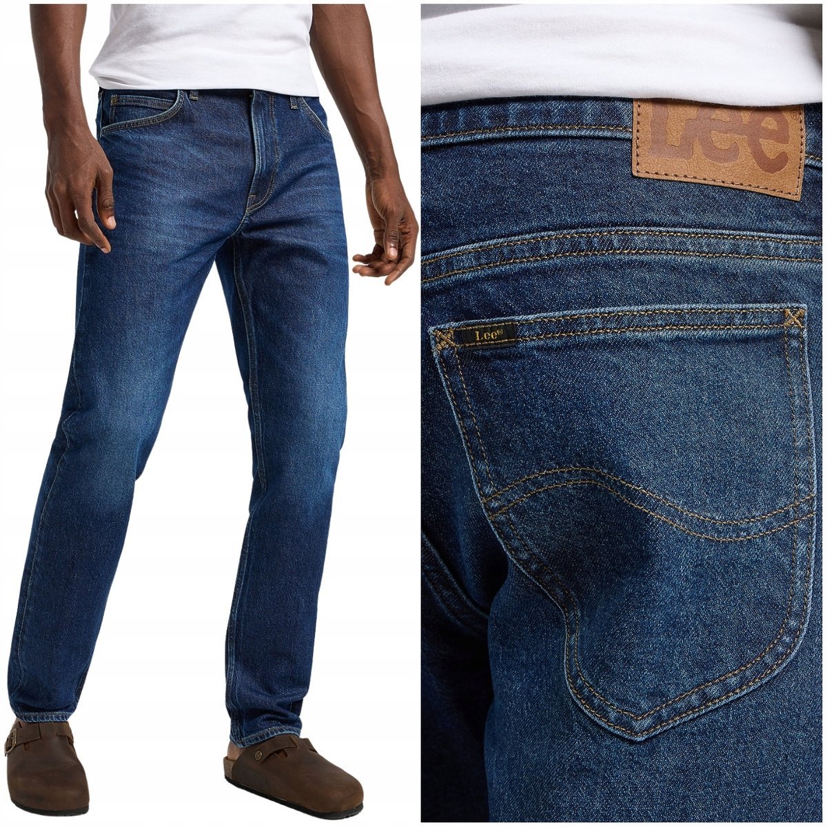 Lee RIDER slim Anomally DżINS lekko dopasowane spodnie jeansowe W38 L34