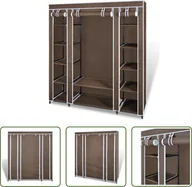 Szafy - The Living Store Szafa materiałowa z półkami i drążkami 45×150×176 cm Brązowy - miniaturka - grafika 1