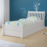 Łóżka - TARTAK MEBLE Łóżko TONJA TARTAK MEBLE drewniane Rozmiar 140x200 Wybarwienie Białe Szuflada Tak PS2574_65661 - miniaturka - grafika 1