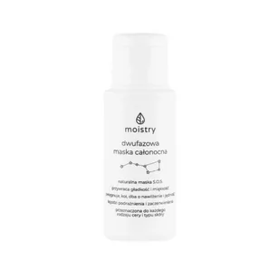 Moistry, Naturalna Dwufazowa Maska Do Twarzy Całonocna S.O.S., 50 Ml - Maseczki do twarzy - miniaturka - grafika 1
