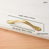 Inne - TEMU 10 sztuk szczotkowanych złotych uchwytów do szafek - nowoczesne i eleganckie gałki do szuflad kuchennych i drzwi szaf - metal, wiele elementów, - miniaturka - grafika 1