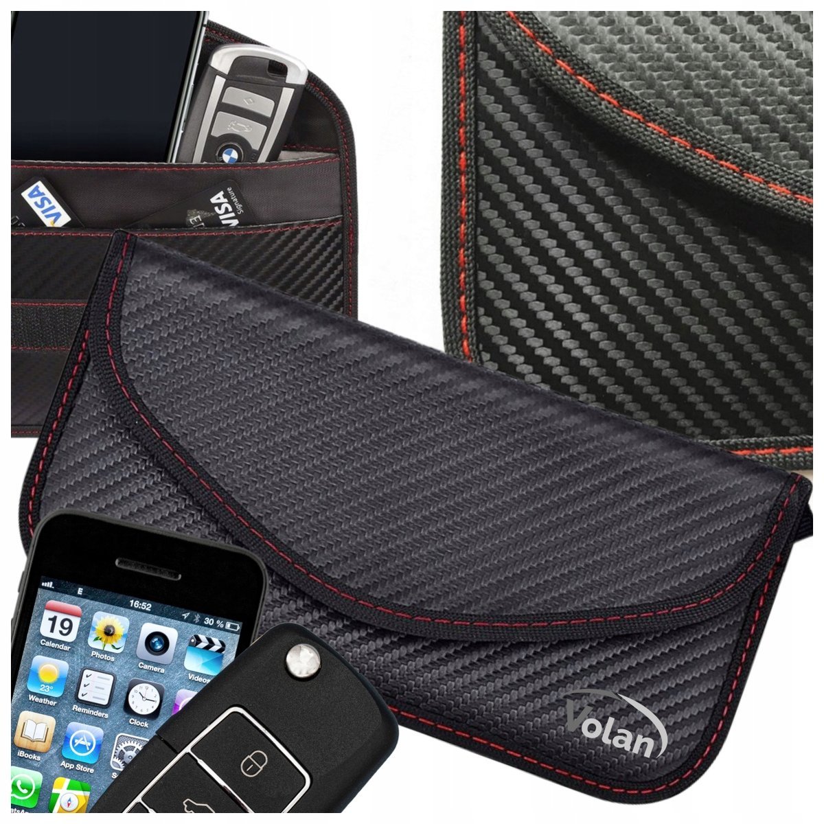 KLATKA FARADAYA Duże ETUI Na Kluczyki samochodowe Zabezpieczenie SYGNAŁU