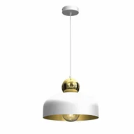 Lampy sufitowe - Milagro Lampa Wisząca HARALD GOLD/WHITE 1xE27 MLP7243 - miniaturka - grafika 1