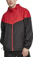 Kurtki męskie - Urban Classics Kurtka męska Windbreaker 2-ton Tech Windrunner, kurtka przejściowa dla mężczyzn w wielu kolorach, rozmiary S - 5XL, Firered/Blk, S - miniaturka - grafika 1