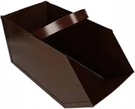 Akcesoria kominkowe - WĘGLARKA STALOWA POJEMNIK NA WĘGIEL POPIÓŁ BRĄZ - miniaturka - grafika 1