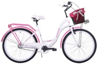 Rowery - Kozbike K19 S3 26 cali Damski Biało-Różowy - miniaturka - grafika 1