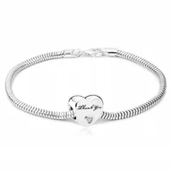 Bransoletki - Bransoletka srebrna do Pandora CHARMS 19 cm B138 - miniaturka - grafika 1