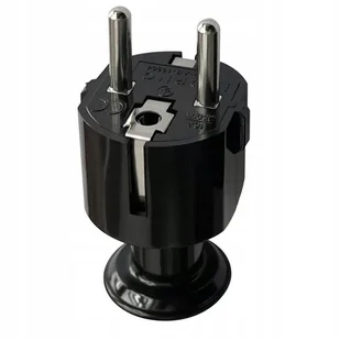 Orno Wtyczka Prosta Uni-Schuko Typ E/F Uziemienie 16A 230V Pc 1Szt. Czarna - Gniazdka elektryczne - miniaturka - grafika 1