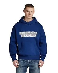 G-STAR RAW Męska bluza z dzianiny Graphic HDD Loose Knit Sweater, Niebieski (Ballpen Blue D23933-d488-1822), M - Bluzy męskie - miniaturka - grafika 1