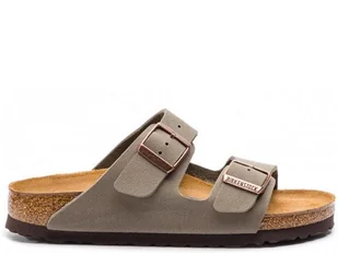 Klapki damskie Birkenstock 0151213 ARIZONA BFBC NARROW Szare - Klapki i japonki damskie - miniaturka - grafika 1